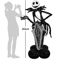 Ballon squelette gonflable géant de 67 pouces autoportant pour décorations de fête d'Halloween, support OEM ODM, ballon en aluminium personnalisé