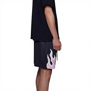 Shorts Streetwear Homme 2026 en Maille Respirante avec Cordon de Serrage Taille Mi-Haute Motif Flamme Légers pour l'Été – Vente en Gros Fournisseur USA - Product Image 5