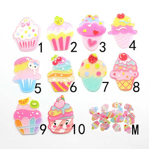 Cabujones acrílicos para hacer joyas, cabujones coloridos con brillo para cupcakes, parte trasera plana, 16x52mm - Product Image 5