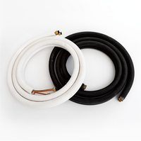 Tube isolé en PE cuivre-aluminium 1/4 + 1/2 pour climatisation, anti-UV, blanc, pour système CVC industriel, kit de conduites 10m 30m 50m
