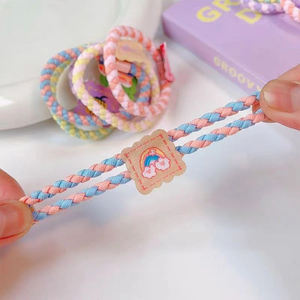 Primavera nuovo stile per bambini corda per capelli ad alta elasticità fascia per capelli in gomma semplice per ragazze - Product Image 6