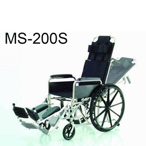 Silla de Ruedas Plegable, Silla de Ruedas Ligera con Respaldo Ajustable Manual, de Acero () - Product Image 1