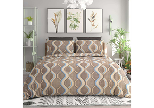Ensemble de couette patchwork réversible taille King, léger et respirant pour l'été, style campagnard - Product Image 3