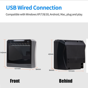 YHDAA Nouveauté OEM ODM Lecteur de codes-barres de bureau omnidirectionnel CMOS 1D 2D QRcdoe à grande fenêtre de numérisation - Product Image 5
