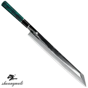 日本風ダマスカスたこびき魚スライス刺身ナイフ12インチ