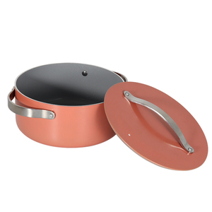 Bán buôn 7 cái không dính đồ dùng nhà bếp đặt lớp phủ gốm đồ nấu nướng với nắp nhôm thân thiện với môi kim loại để sử dụng nhà - Product Image 5