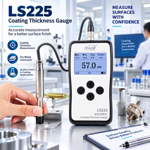 Linshang LS225 Coating Thickness Meter with F500 Probe Fixture <b>Stand</b> for High Precision Fe NFe Surface Testing - Product Image 1