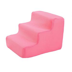 Passi equilibrati per animali domestici antiscivolo per cani e gatti di piccola taglia letto alto 3 gradini/divano rosa forniture per animali piccoli - Product Image 2