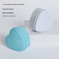 Boîte en fer blanc mate en forme de mini-cœur 7*7*3.6cm, 100mL, pour bonbons de mariage, bijoux, présentoir à bagues, artisanat, biscuits - Vente en gros