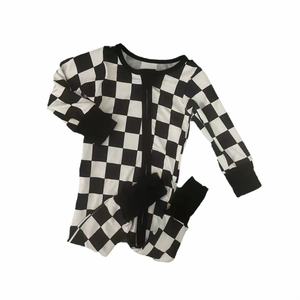 Double-zipper Bamboo Fabric Pajamas Romper Zipper Kids Pajamas Breathable Wholesale <strong>Clothing</strong> - Product Image 1