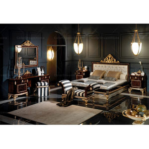 Ensemble de chambre à coucher Royal européenne, cadre en bois, lit king size - Product Image 1