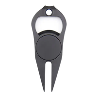 Outil de réparation de divots de golf en alliage de zinc, marqueur de balle personnalisable avec logo, ouvre-bouteille, étanche, durable, cadeau pour club de golf