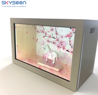 SKYSEEN boîte à lumière numérique personnalisée lecture vidéo haute définition écran LCD conception à ouverture rabattable pour affichage commercial