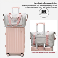 Sac de voyage pliable grande capacité, léger et portable, en tissu Oxford imperméable, avec séparation sec/humide, sac à bandoulière