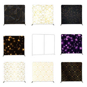 8x8フィート アルミフレーム フォトブース バックドロップスタンド 枕カバー型バックドロップ 壁掛けテンションファブリックディスプレイ バックドロップ 展示会用壁 - Product Image 1