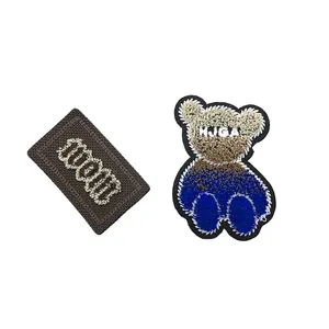 JT personalizado design personalizado anime desenho animado urso animal logotipo bordado patches Chenille Patches personalizados