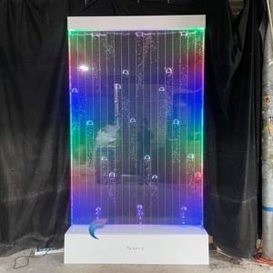 Pantalla y divisor de ambientes con pared de burbujas de agua y luz LED RGB para iluminación de pared en habitaciones de hotel - Product Image 6
