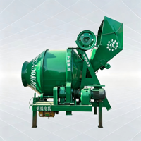 Bétonnière portable JZC350/JZC400 pour la construction de routes et de ponts, moteur haute efficacité 5,5 kW, productivité 14 m³/h