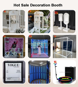 LEDA Décoration de Mariage Personnalisée, Cabine Photo en Métal Blanc avec Éclairage, Cabine Démontable, Accessoires de Photographie pour Événements et Décoration - Product Image 5