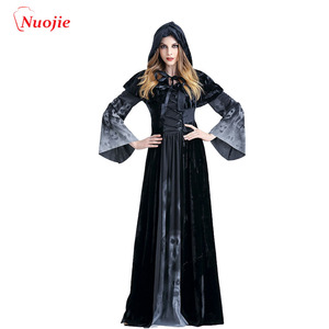 2020 Mode femme Costume D'halloween Fantôme Mariée Ange Noir Robe De Sorcière <span class=keywords><strong>Vampire</strong></span> Cosplay Uniforme Plus Taille/ - Product Image 6