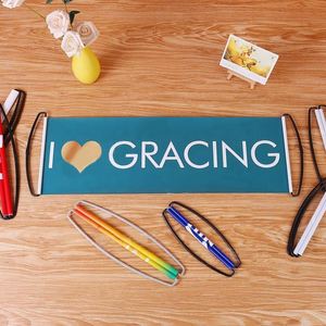 Promotional Advertising Digital Printed Custom Portable Marathon Cheer Retractable Hand Scrolling <b>Banner</b> - Product Image 6