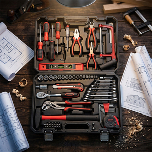 Multi-Functional Carbon Steel Household Repair <b>Tool</b> <b>Set</b> Home Maintenance Combination <b>Tool</b> Kit - Product Image 4