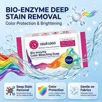 Savon Blanchissant Bio-Enzymatique Puissant Détachant pour Col et Poignets Nettoyage en Profondeur Savon à Lessive