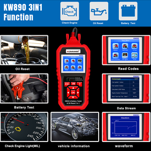 Fábrica KONNWEI KW890 nuevo escáner de coche KW890 herramienta de diagnóstico de coche 12V probador de batería mantenimiento aceite luz reinicio motor analizador - Product Image 4