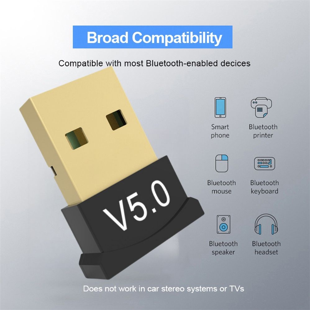 Bluetooth Pc Adaptateur Bluetooth 5.0, Récepteur émetteur Bluetooth Sans Fil, Plug And Play, Dongle Bluetooth Usb