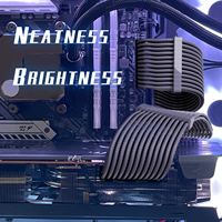 محول ATX مع كابل تمديد RGB 24P PCIE 8Pin(6 + 2) CPU 8Pin(4 + 4) نهاية PSU NEMA للإناث للكمبيوتر/