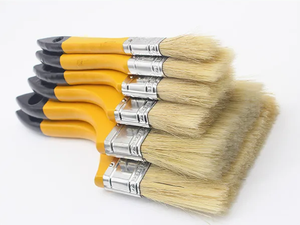 Queue noire de couleur jaune de haute qualité manche en bois <span class=keywords><strong>vernis</strong></span> <span class=keywords><strong>pinceau</strong></span> à poils naturels - Product Image 3