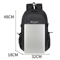 Sac à dos pour ordinateur portable grande capacité pour homme, décontracté, pour lycéen, imperméable, en tissu Oxford, pour la randonnée, le camping et la montagne