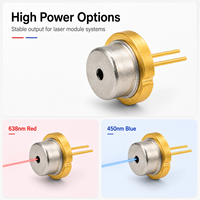 ZhonNa TO9 Dioda Laser 638/450nm 1.2/3.5/4.75W Aksesori Tingkat Instrumen Optik Set Alat Komponen Laser Merah Biru Daya Tinggi
