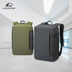 Kingsons Laptop <b>Backpack</b> 20-35L <b>Waterproof</b> Durable Unisex Everyday Use Solid Color <b>Backpack</b> With Shoulder Straps - Product Image 1