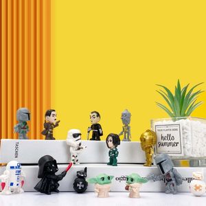Figurines d'action Star Wars Mini Star Toy Wars : <span class=keywords><strong>Boba</strong></span> <span class=keywords><strong>Fett</strong></span>, Storm, Reeves, Luke <span class=keywords><strong>Skywalker</strong></span>, Gara, Tusken Raider, Moff Gideon, Jango - Product Image 6