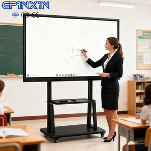 55-65-75 英寸触摸交互式平板（IFP）智能板双操作系统无线投屏注释防眩光适用于学校教室 - Product Image 1