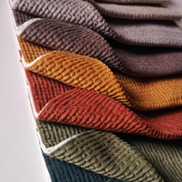 Tissu d'ameublement en velours gaufré 100 % polyester tricoté uni, anti-boulochage, épais, pour la maison - Grande Vente