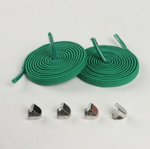 Người Đàn Ông Lười Biếng Chạy Giày Sử Dụng Kim Loại Báo Chí Khóa 6Mm Polyester Dây Giày Không Có Tie Phẳng Đàn Hồi - Product Image 4