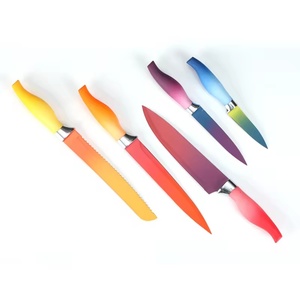 Hot Sales Colorful Coating Chef <b>Knife</b> Slicing Paring Utility <b>Bread</b> <b>Knife</b> Set Stainless Steel Kitchen <b>Knives</b> for Kitchen Cutting - Product Image 3