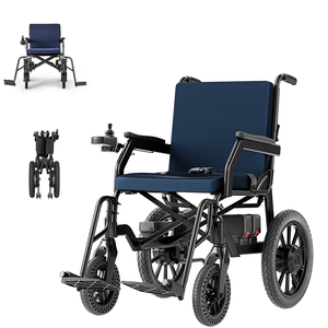 Hubang-Silla de ruedas plegable de aleación de aluminio ligera, con tanque para transporte eléctrico automático, para discapacitados - Product Image 2