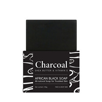 Jabón Negro Africano en Barra con Carbón de Bambú, Extracto de Caracol, Manteca de Karité, Niacinamida, Limpieza Profunda, Aclarante, Unifica el Tono de Piel, OEM