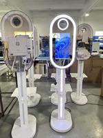 FTV 2026 Terbaru 15.6 Inch Bingkai LED Ajaib Oval Photo Booth Kontrol Layar Sentuh Perangkat Lunak Gratis Kamera Cetak Instan untuk Pesta