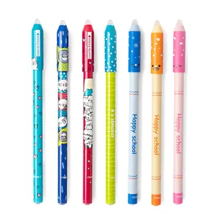 M&G Fancy 0.5mm Erasable Gel Pen Thermo-sensitive Super Cute Cartoon face Student Creative Stationery Kawaii Erasable Ball Pens
