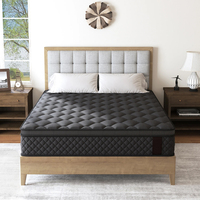 Matelas en mousse compressée King Size respirant et écologique de 30 cm d'épaisseur, design contemporain, livré enroulé en boîte, gain de place, idéal pour villas et hôtels