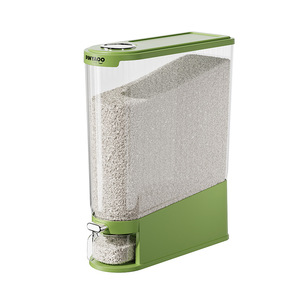 ภาชนะใส่ข้าว 20 กก. ปิดผนึกกันแมลง กันความชื้น ดีไซน์ทรงสี่เหลี่ยมแบบพลิกเปิด-ปิด ใช้กดเพื่อจ่ายข้าว - Product Image 3