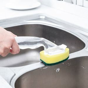 Brosse de nettoyage de cuisine personnalisée en gros, nouveau design, accessoires, éponge en mousse pour nettoyer les murs avec manche en plastique - Product Image 4
