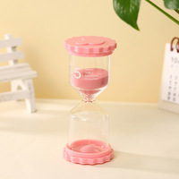 Nouvelle Horloge Créative en Verre Faite à la Main, Minuteur de Sable Coulant Macaron Mignon, Décoration de Bureau Rotative Moderne – Vente en Gros