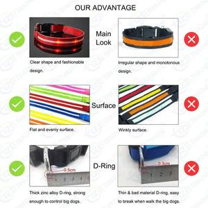 Venta al por mayor LED Pet <span class=keywords><strong>Collar</strong></span> USB recargable Light-up Strip Ajustable Reflective <span class=keywords><strong>Flashing</strong></span> Glow Dark Anti-lost Luminous <span class=keywords><strong>Dog</strong></span> <span class=keywords><strong>Collar</strong></span> - Product Image 3