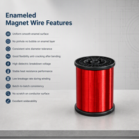 Kawat Aluminium Magnet Email Transformer 600V Tahan Suhu 130 hingga 180 Derajat Celcius Kawat Email Tahan UEW untuk Kelistrikan