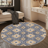 Tapis cercle bleu marine tapis Vintage lavables tapis Boho doux pour chambre de bébé tapis de chambre pour salon